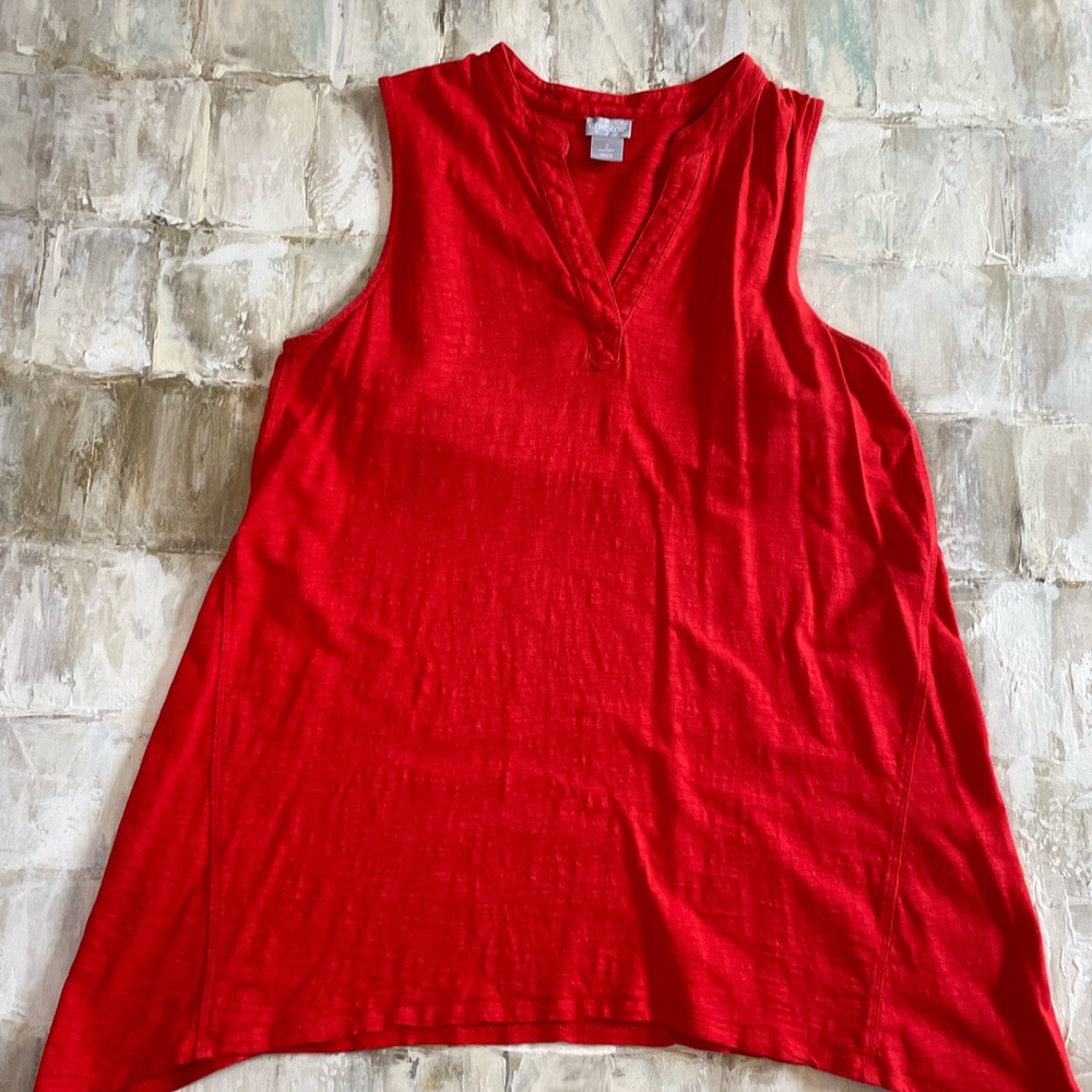 Deep Orange Chico's Sleeveless Women's Tunic Top